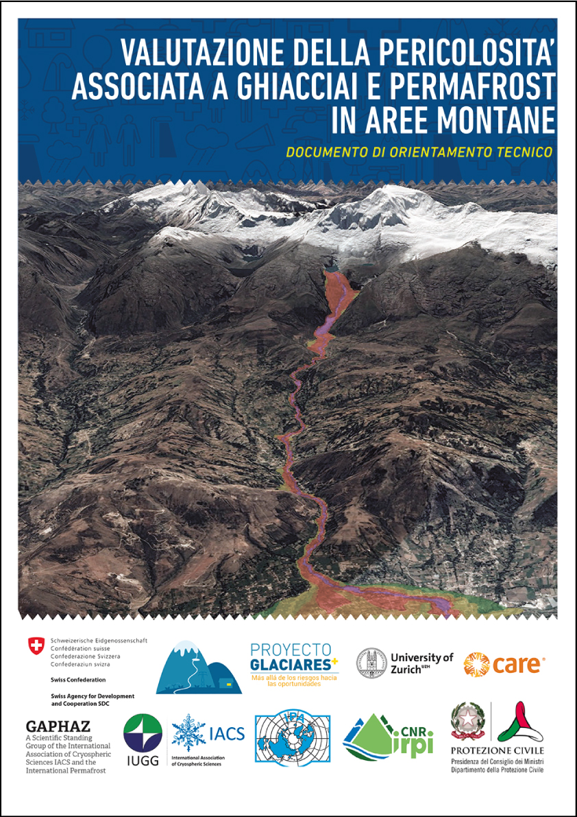 Copertina documento Valutazione della pericolosità associata a ghiacciai e permafrost in aree montane